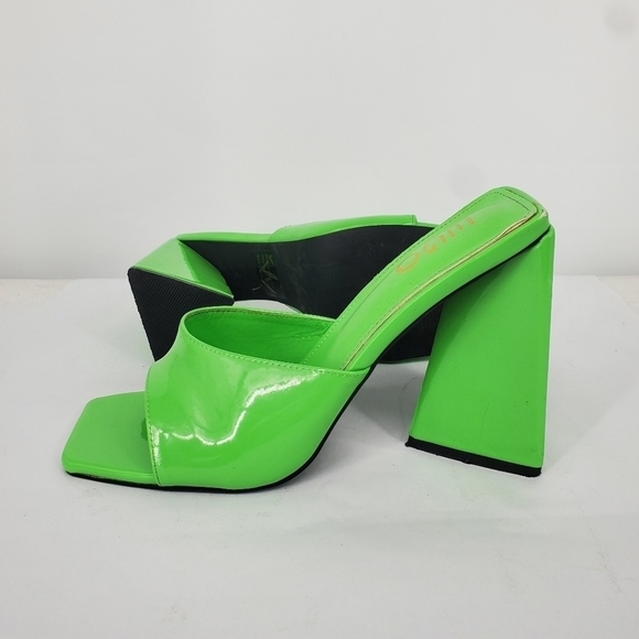 EGO Avalon Heels Women 8 Shoes Patent Leather Green - Picture 12 of 12